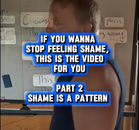 A man learning how to process shame in a healthy way so it no longer leads him back to watching porn.