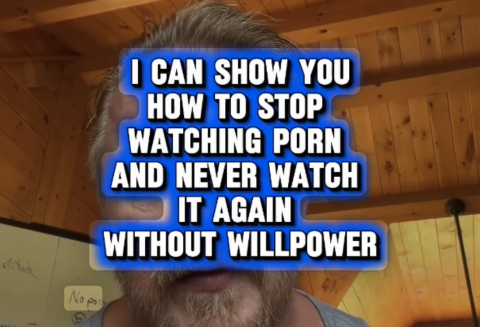 Man learning how to stop watching porn without using willpower by changing his identity and no longer needing porn.